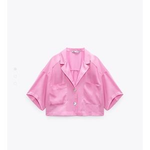 Zara Cropped Blouse Satin